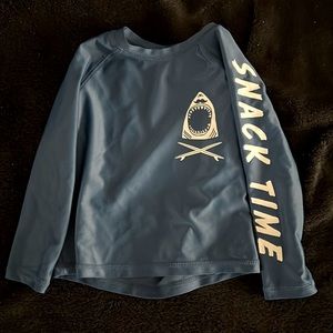 Blue/White Boys long sleeve rash guard